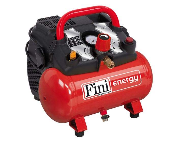 ENERGY 6 - Compresseur à piston sans huile portatif 1,5 CV 6 litres 230 Vca
